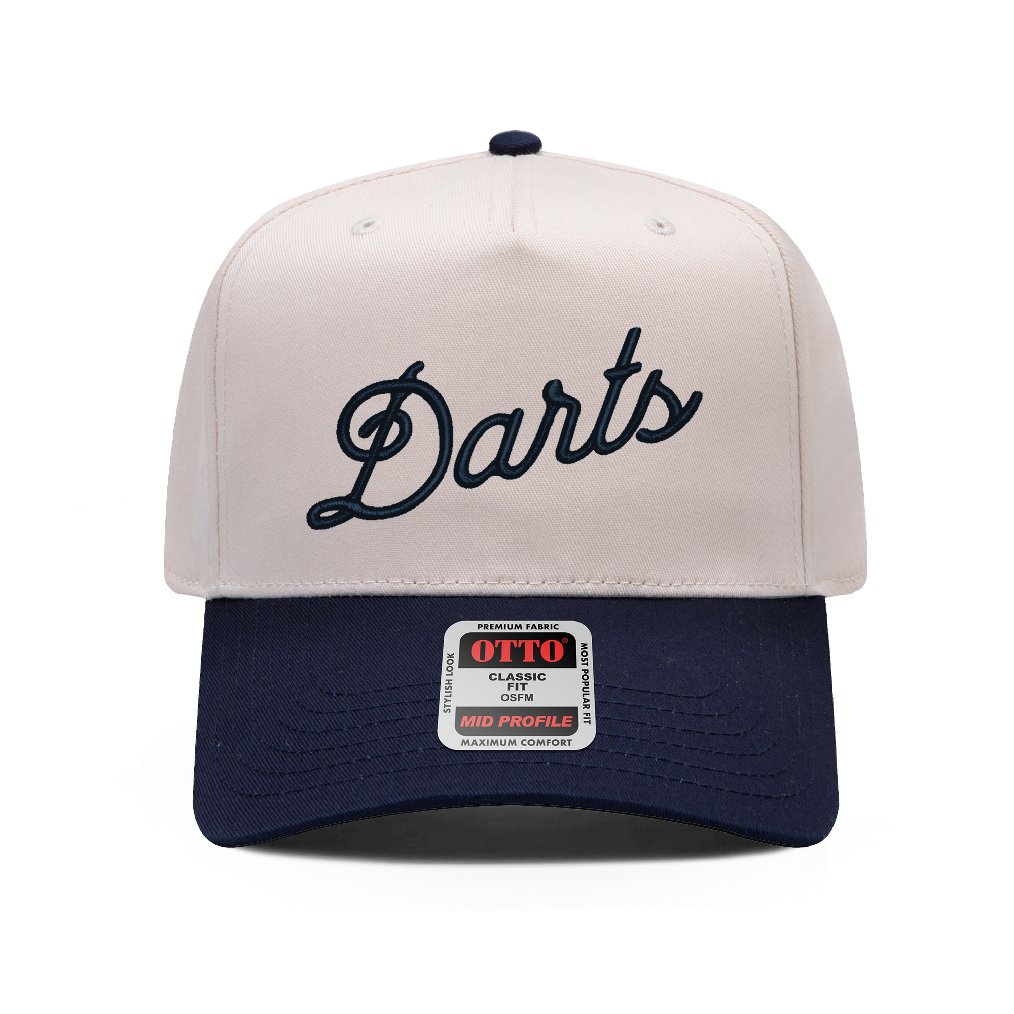 DARTS SCRIPT - 5 PANEL SNAPBACK (NVY/NTRL)