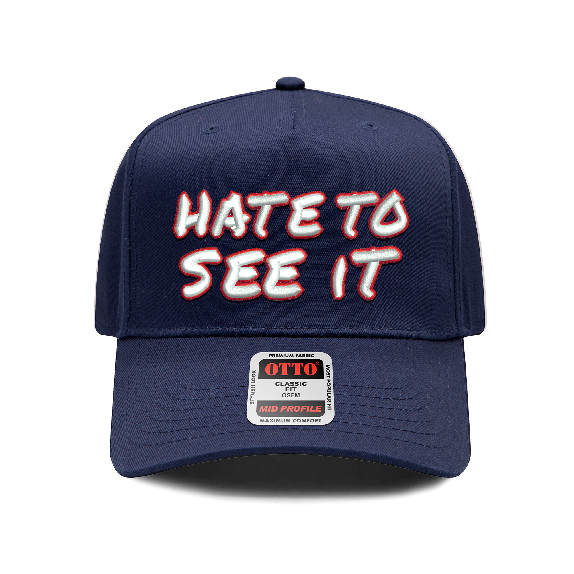 HATE TO SEE IT - 5 PANEL SNAPBACK (NVY/NTRL)