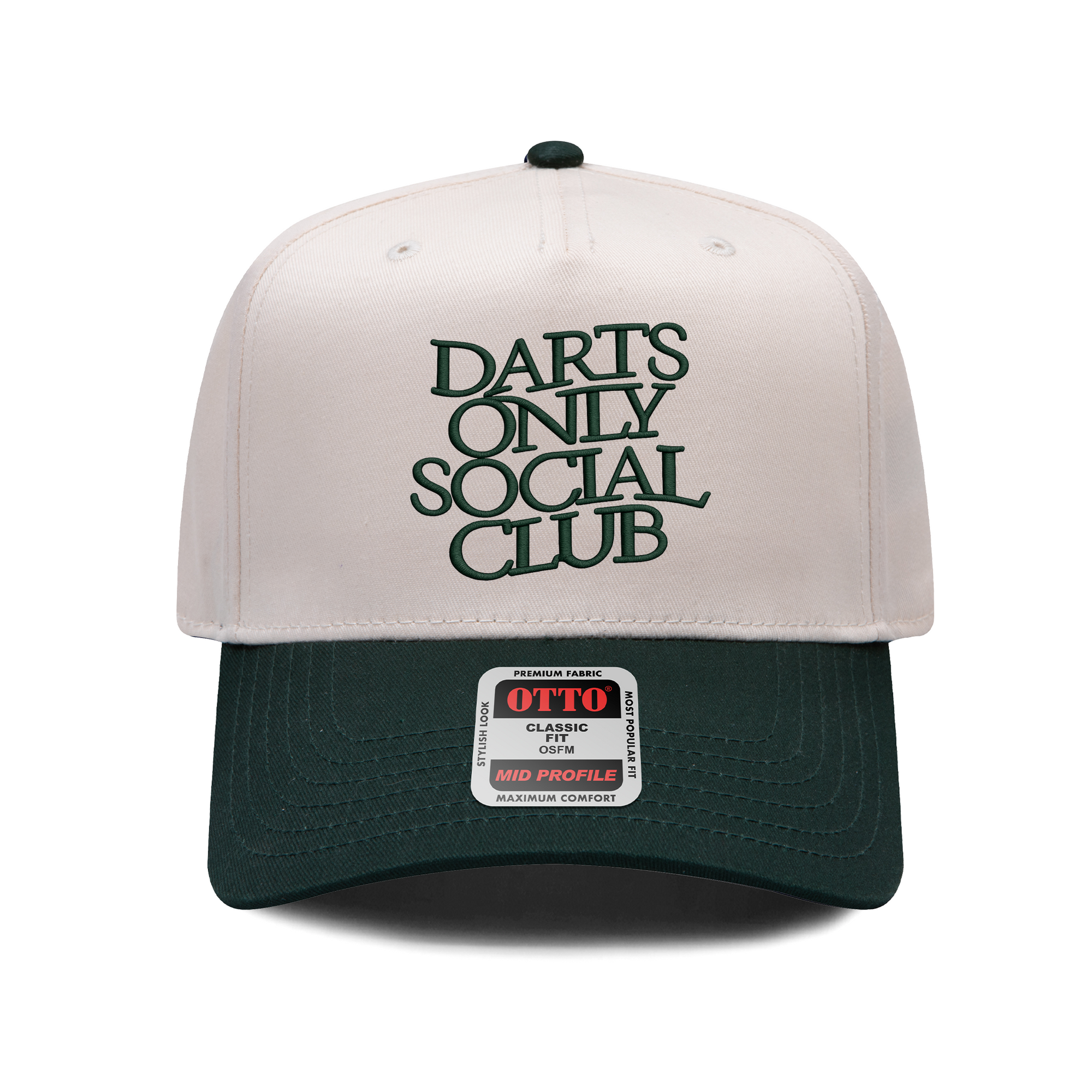 DARTS ONLY SOCIAL CLUB  - 5 PANEL (GREEN/NATURAL)